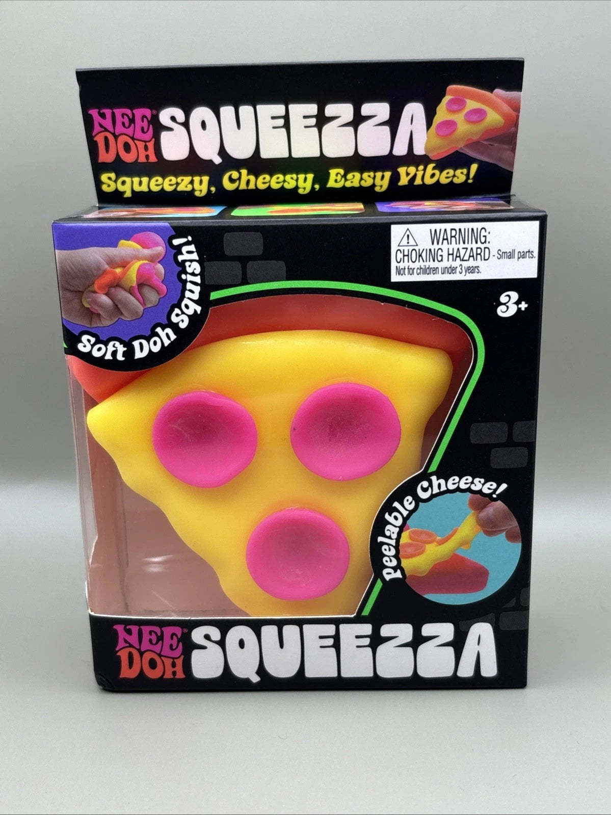 Nee Doh Pizza Squeezza Peelable Cheese Original
